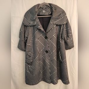 Damee, Inc Black and Silver Striped Jacket XL